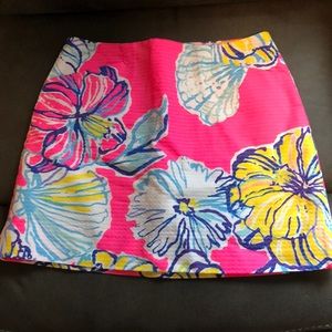 NWT Lilly Pulitzer Marigold skirt Swept by Tides 0